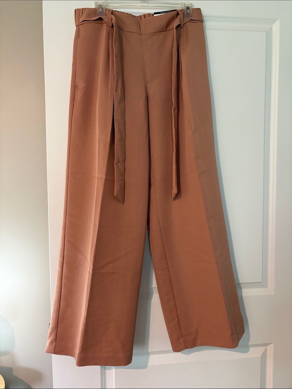 Worthington Wide-Leg Paperbag Waist Pants in Rust